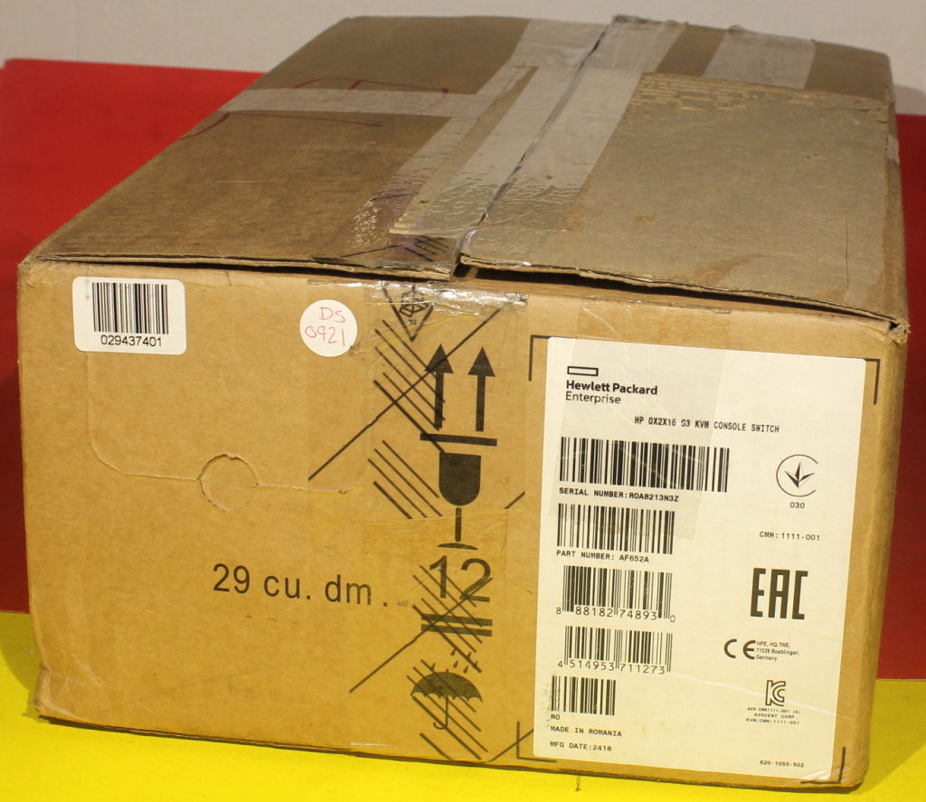 AF652A HPE 0x2x16 G3 KVM Console Switch NEW 888182748930 eBay