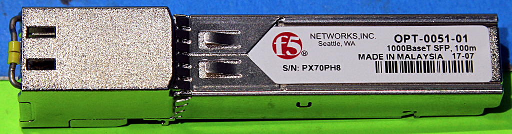 OPT-0051-01 F5 Network 1000BaseT SFP 100m Transceiver Module | eBay