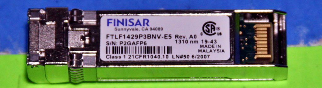 FTLF1429P3BNV Finisar 16Gb 10Km 10GBASE-LR 1310nm SFP+ Transceiver